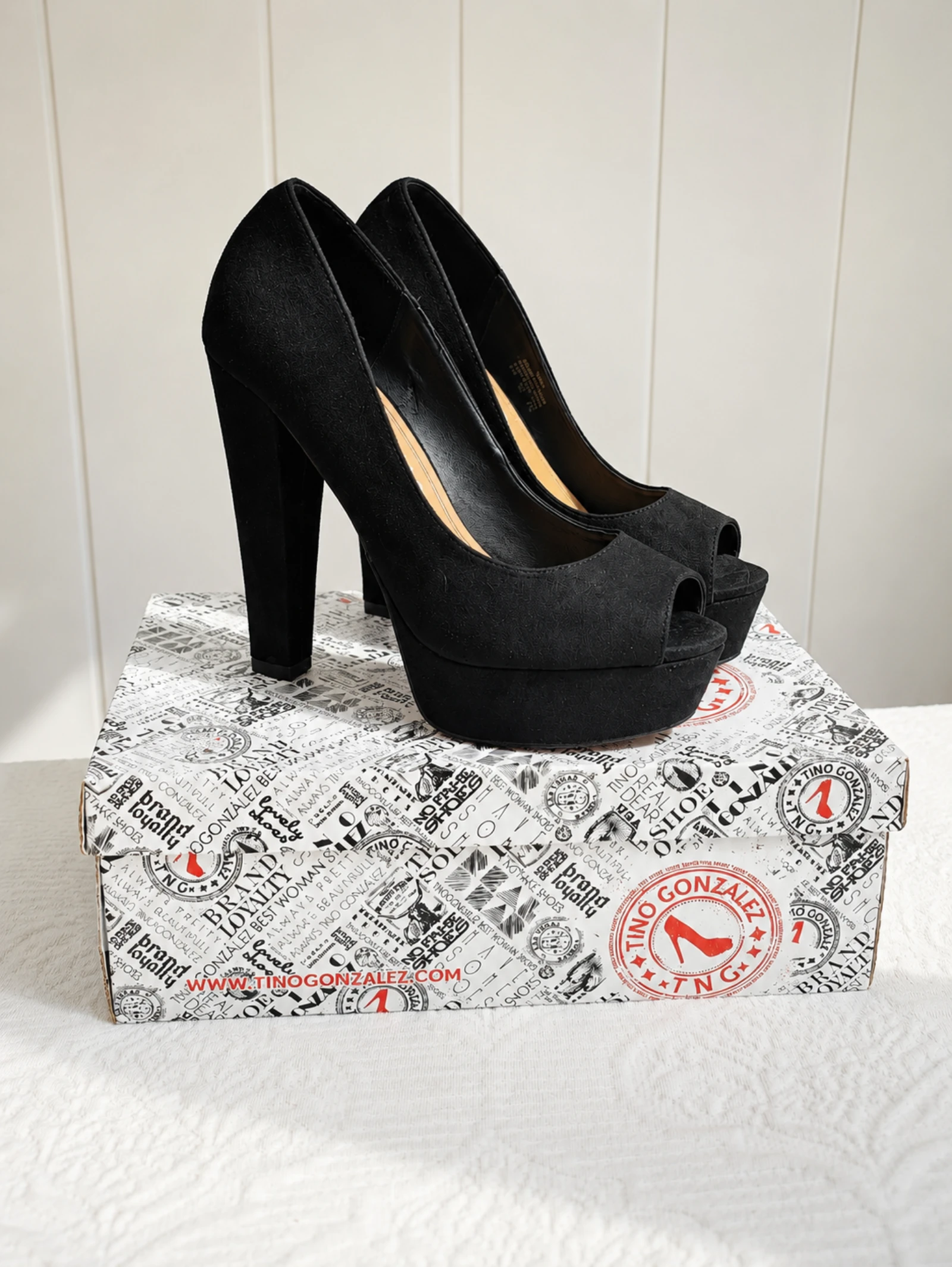 Tacones negros plataforma Marypaz talla 39